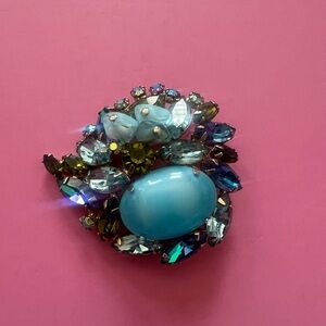 💥SOLD💥 Blue and Green Gemstone Brooch